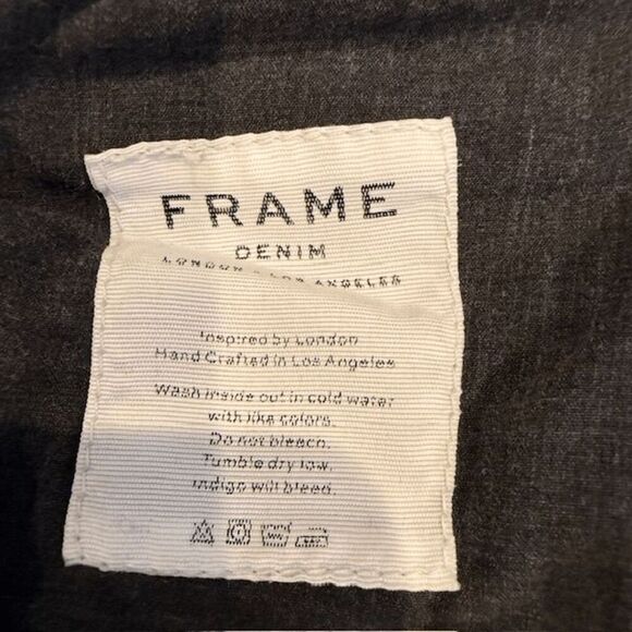 FRAME Le Homme Slim Jeans Rushmore Wash Men's Gray Black stonewashed Size 29 x32 - Picture 9 of 14